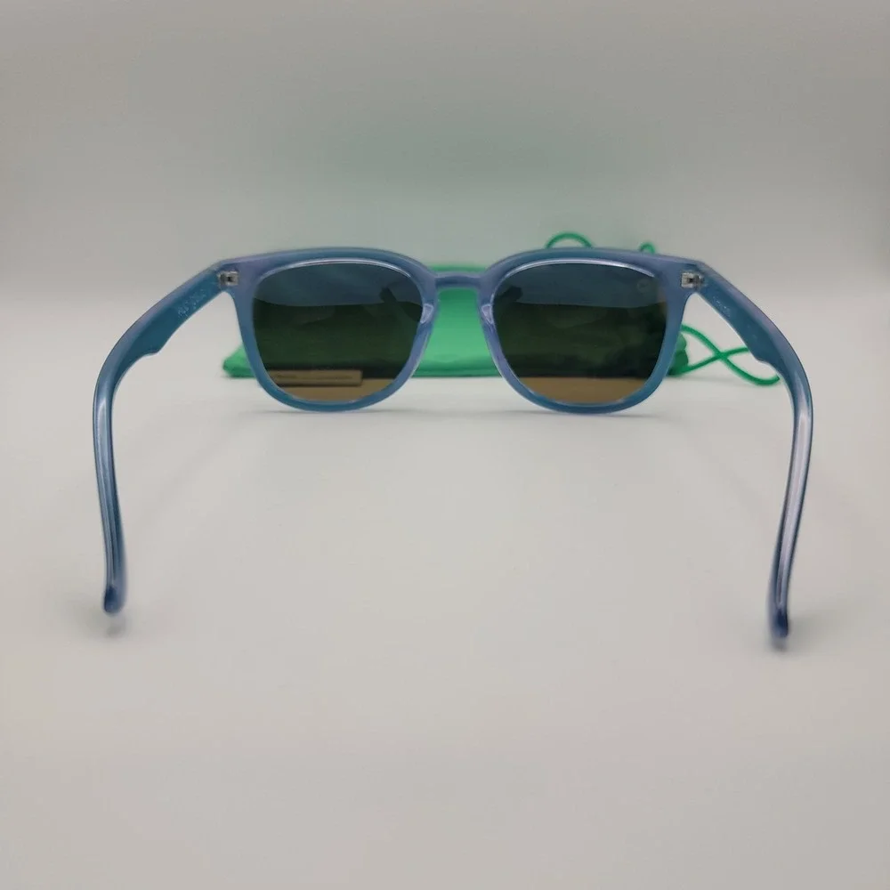 Knockaround Paso Robles Sunglasses‎ Blue Square Purple Mirror Lens Unisex